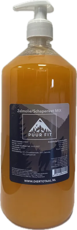 Alleen Vandaag Puur Fit Zalmolie/Schapenvet Mix 1000 ml